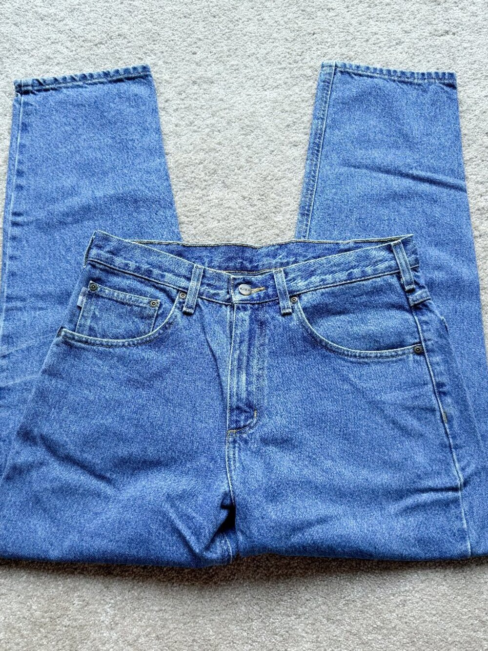 Carhartt Medium Wash Relaxed Fit Denim Jeans - Size 33 x 30